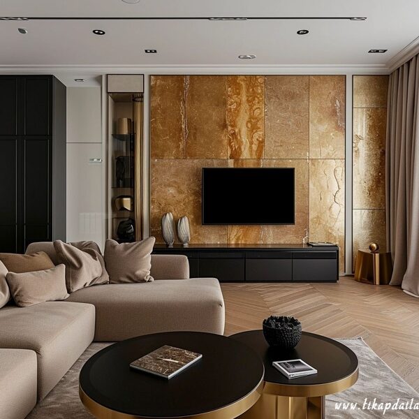 Dekoratyvinis akmuo šiuolaikiniame interjere.