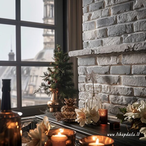 Dekoratyvinis akmuo šiuolaikiniame interjere.