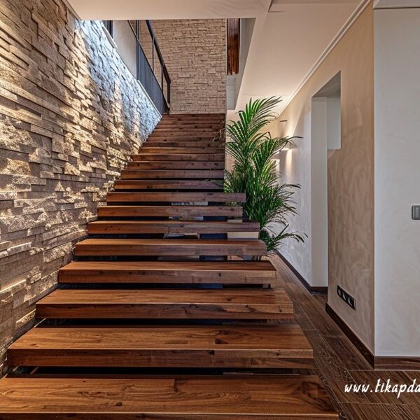 Dekoratyvinis akmuo šiuolaikiniame interjere.