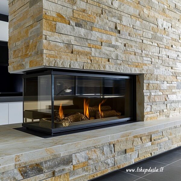 Dekoratyvinis akmuo šiuolaikiniame interjere.