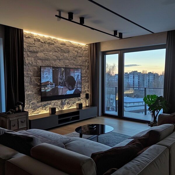 Dekoratyvinis akmuo šiuolaikiniame interjere.