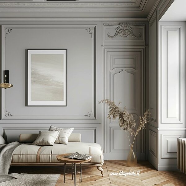 Moldingų montavimas nuo  5eur. bėginis metras.