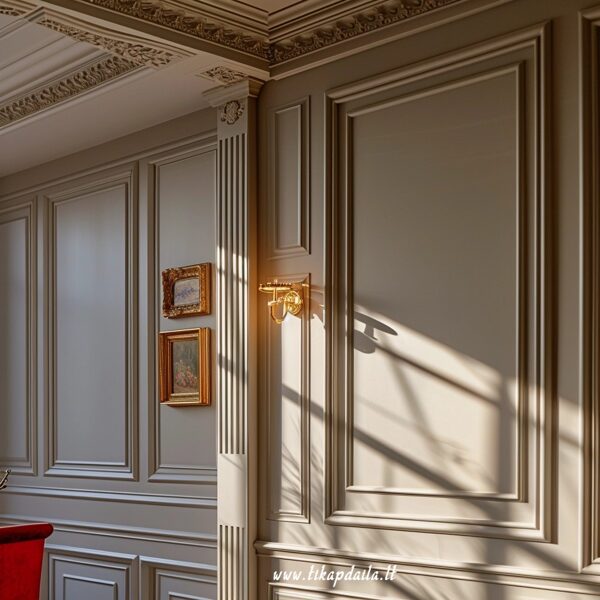 Moldingų montavimas nuo  5eur. bėginis metras.