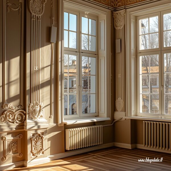 Moldingų montavimas nuo  5eur. bėginis metras.